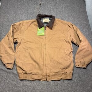 Pella Colorado Duck Canvas Jacket Fleece Lined Men XL Brown Durable Warm New